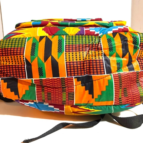 African ankara unisex handmade   
Colorful Geometric Pattern backpack - Picture 3 of 5